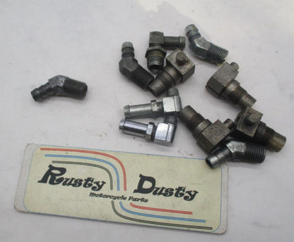 Mixed Lot of Harley Davidson Oil Hose Line Hydraulic Elbow Right Angle Joints