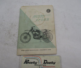 Vintage Original 1970s CZ Moto Cross Manual Book  125cc 250cc 400cc