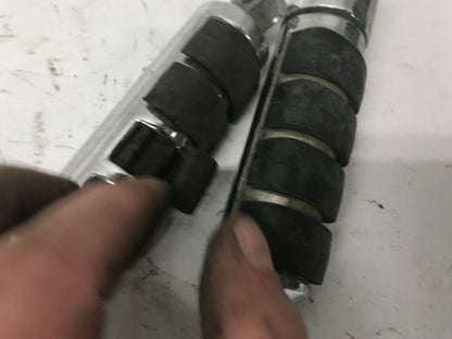 Pair (2) Original Harley Touring Highway Foot Peg Chrome Metal Rubber Shovelhead