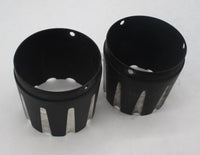 Harley Davidson Pair of Exhaust Muffler Tips Black Revolver Style 4"