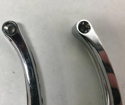 Pair Chrome Mirror Curved Stems Harley Custom