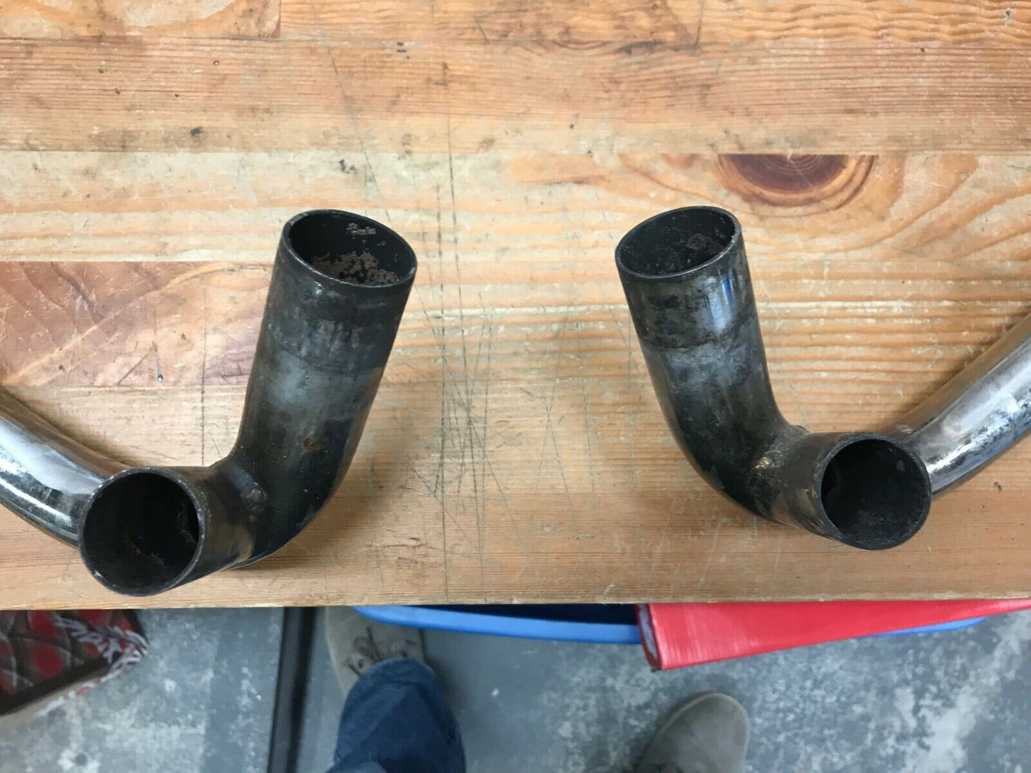 1976 Triumph T140V Bonneville Exhaust Pipe Headers Left Right  T140 V Nice