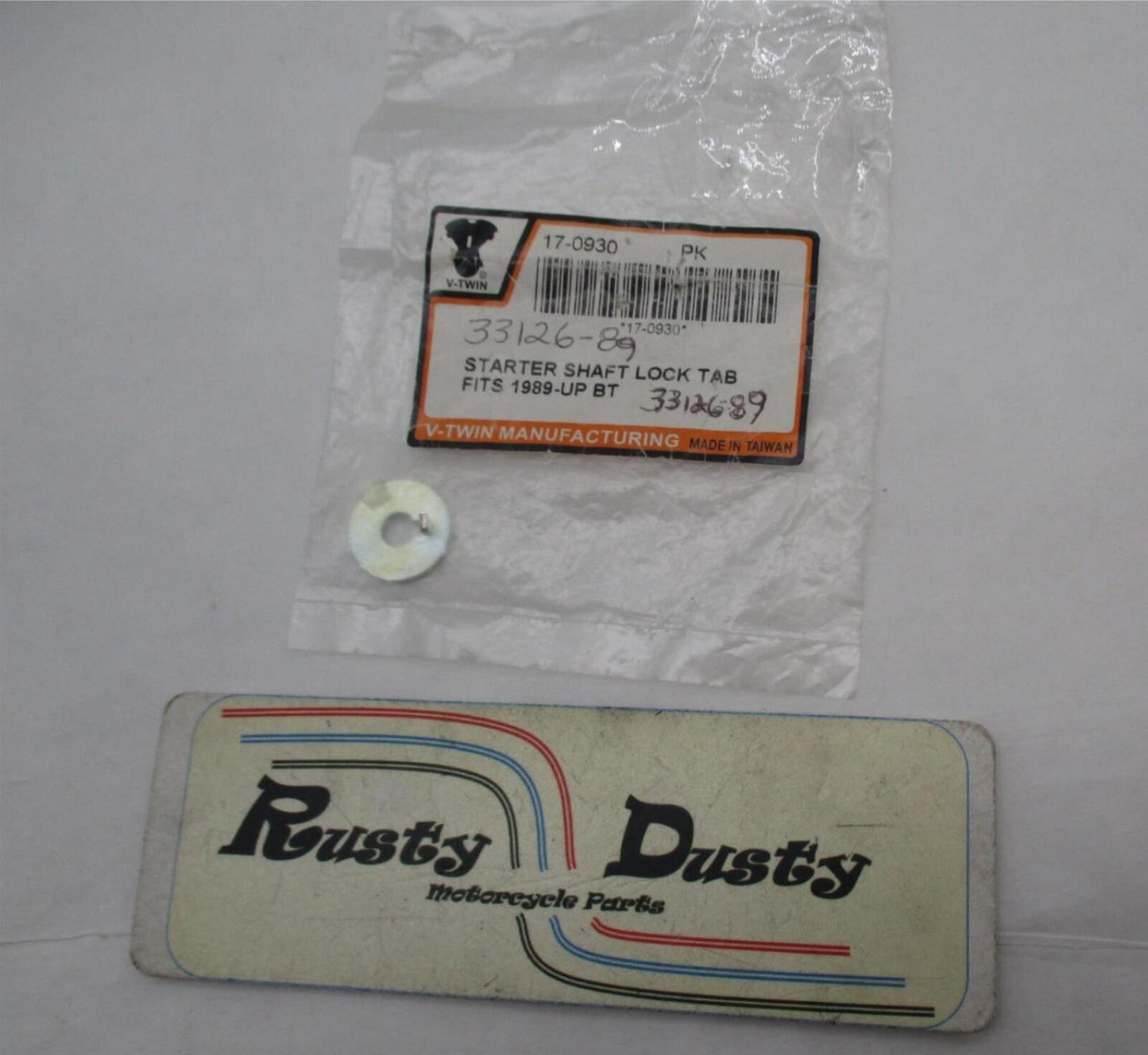 Harley Davidson V-Twin Single Starter Shaft Lock Tab 1989-Up BT 17-0930 33126-89