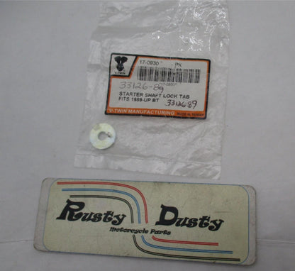Harley Davidson V-Twin Single Starter Shaft Lock Tab 1989-Up BT 17-0930 33126-89