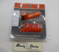 Harley Davidson Genuine NOS Orange Disc Lock with Reminder Cord 94873-10