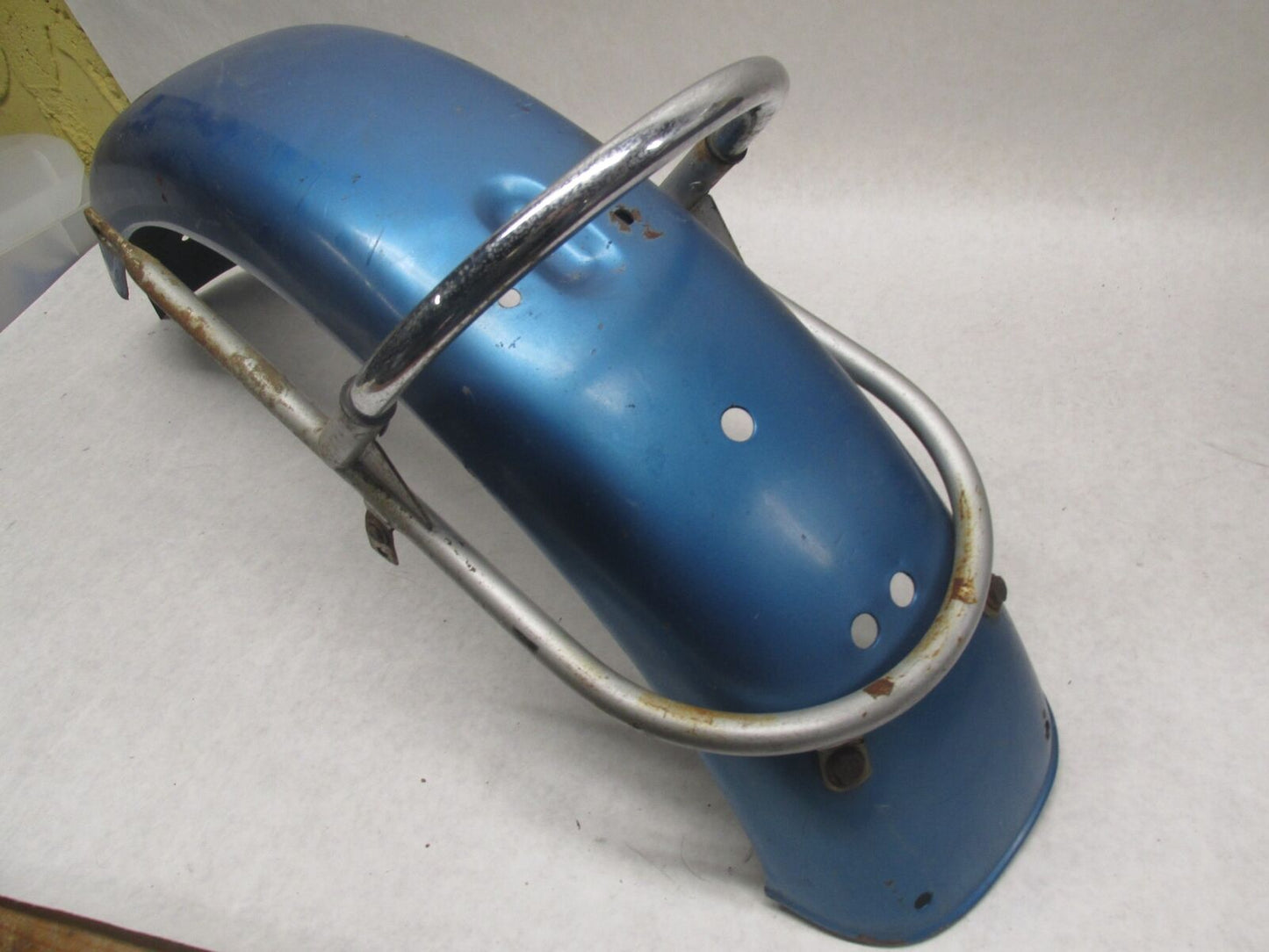 Triumph T100 T120 Blue Original Paint Rear Fender with Grab Handle