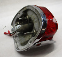 Harley Davidson Guide 97 Rear Tail Light Housing Assembly w/ Chrome wings Visor