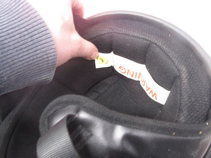 Outlaw Black and Red Large L T-70 Motorcycle Half Helmet 59-60cm