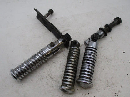 Mixed Lot of 3 Harley Davidson Round Foot Pegs Footrests w/ Brackets Chopper