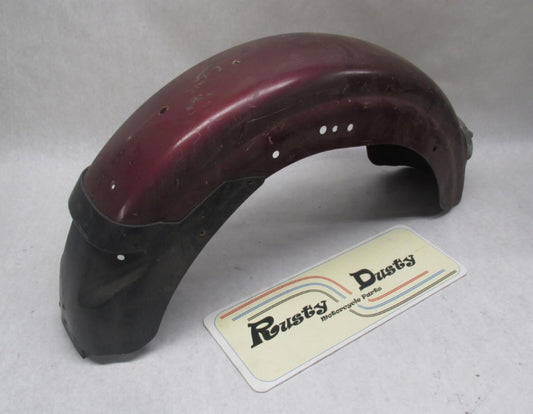 Harley Davidson Genuine Shovelhead Maroon 7" Rear Fender w/ Guide 97 Light