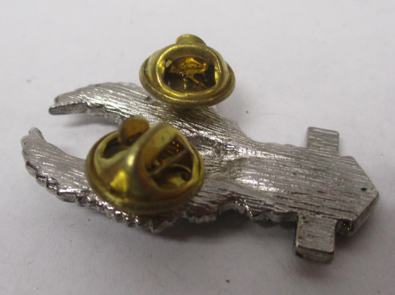 Kawasaki Silver & Red Motorcycle Bike Cruiser Rider Vest Jacket Eagle Metal Pin