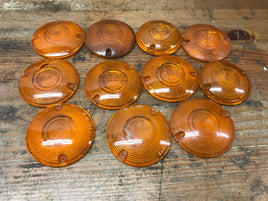 Harley Davidson Used Lot of 11 Flat Turn and Run Amber Lens Mixed sizes & Years