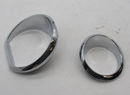 Mixed lot of 2 Harley Davidson Chrome Light Trim Rings w/ integrated visors
