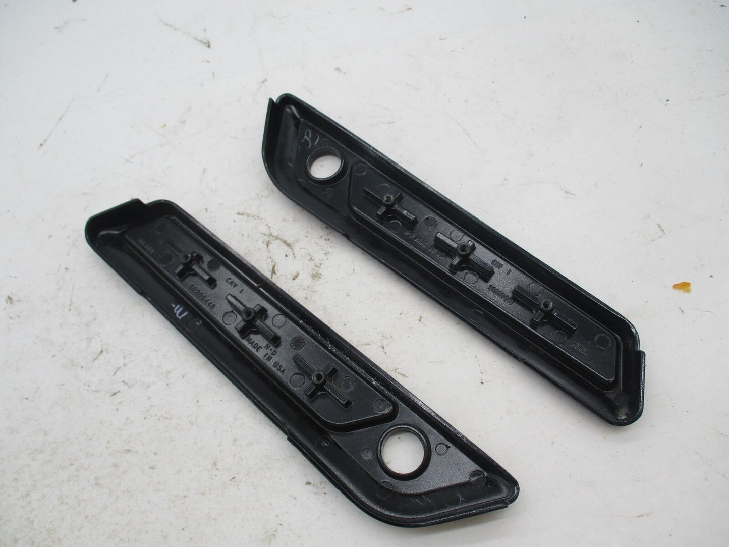 Pair of Harley Black Saddlebag Handle Reflection Plates 90200448 90200449