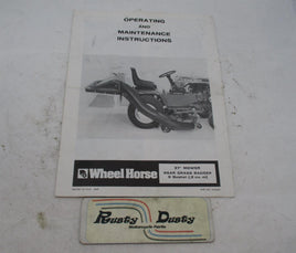 Wheel Horse 37" Mower Rear Grass Bagger Operating and Maintenance Instructions