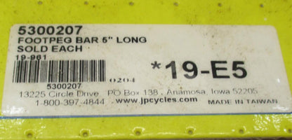 J&P Cycle Foot Peg Bar 5" 5300207 Harley Davidson
