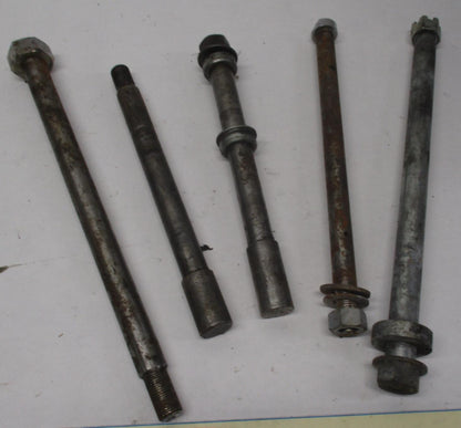Mixed Lot of (5) Harley Front / Rear Wheel Axles Softail Dyna Sportster #1