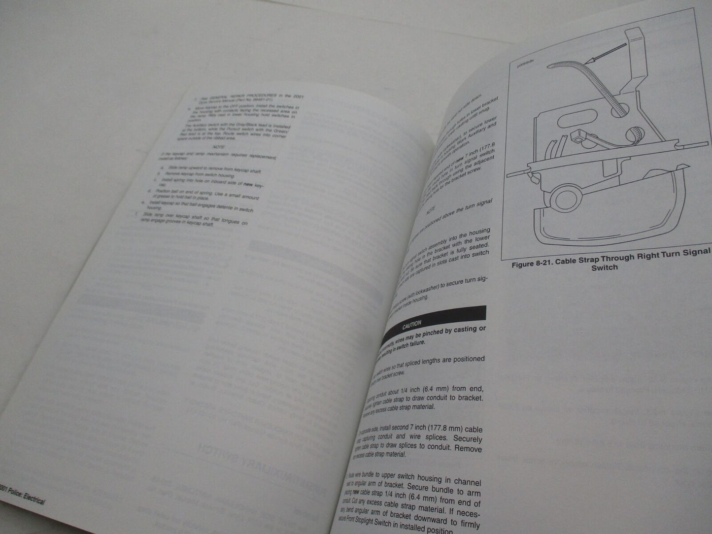 Harley Davidson Official 2001 Police Service Manual Supplement 99483-01SP