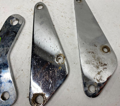 Harley Lot of Chrome Foot Forward Mid Control Mounting Plates Brackets