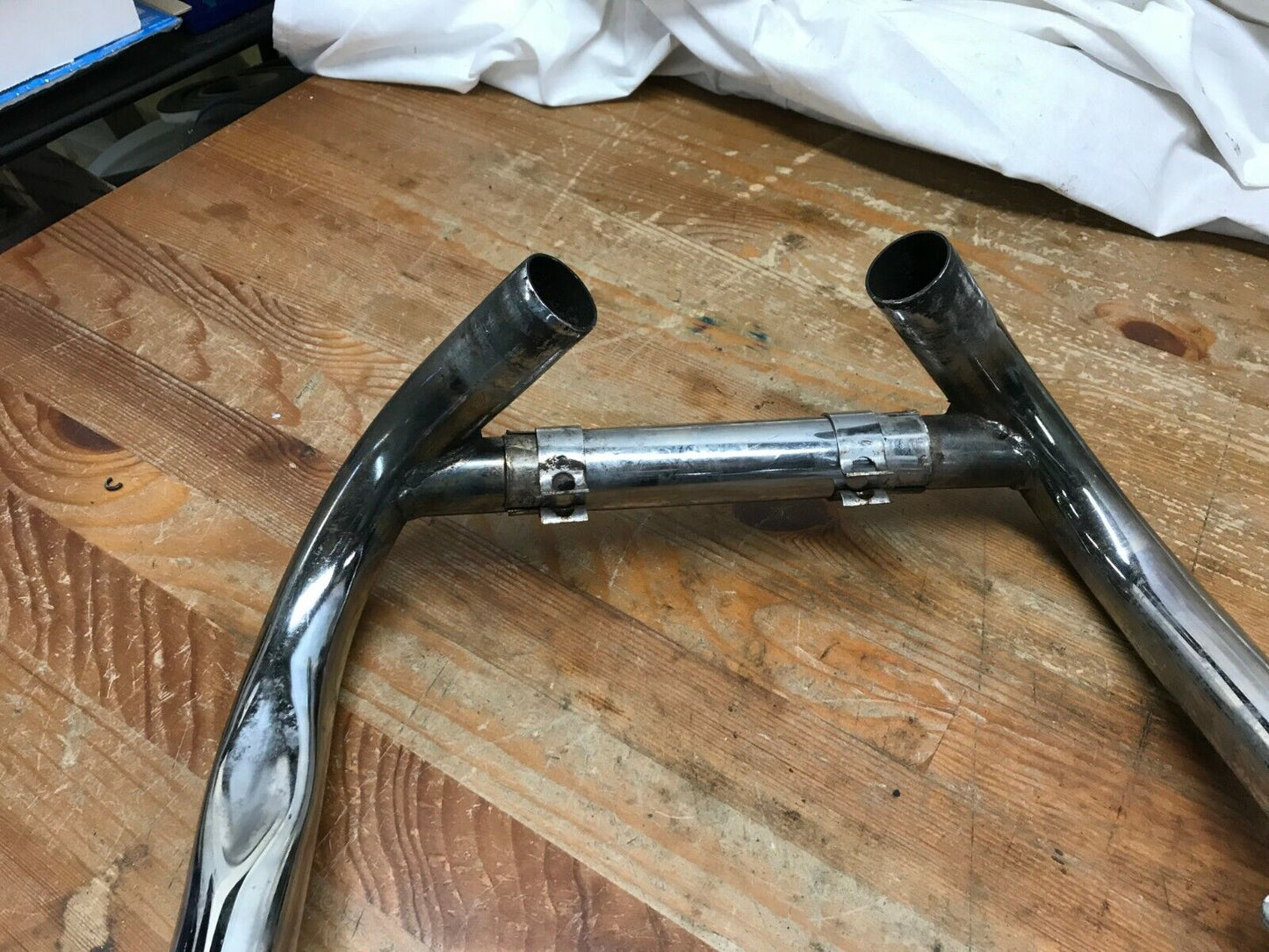 1976 Triumph T140V Bonneville Exhaust Pipe Headers Left Right  T140 V Nice