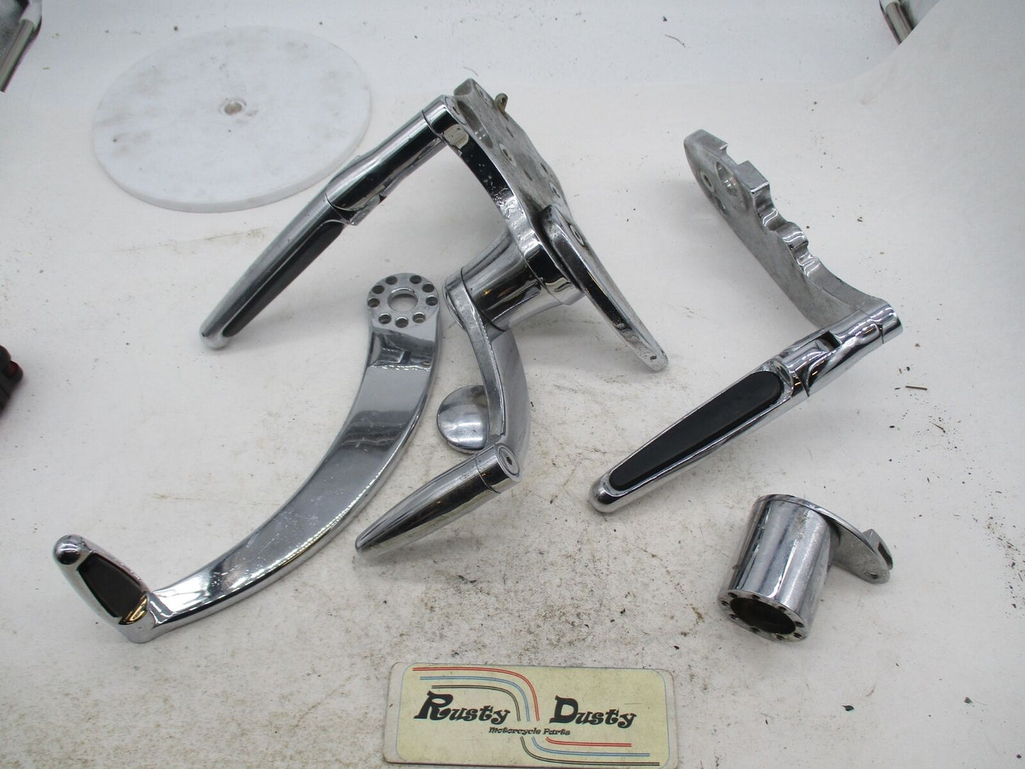 Set of Chrome Custom Forward Control Set for Harley Davidson Softail