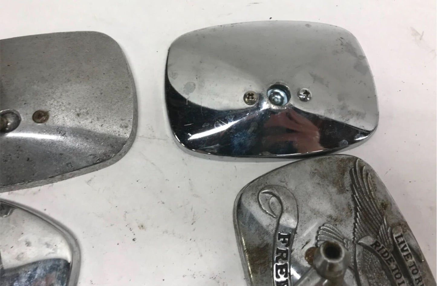 Lot of  (4) Harley Davidson aftermarket Mirrors Shovelhead Chrome Ironhead