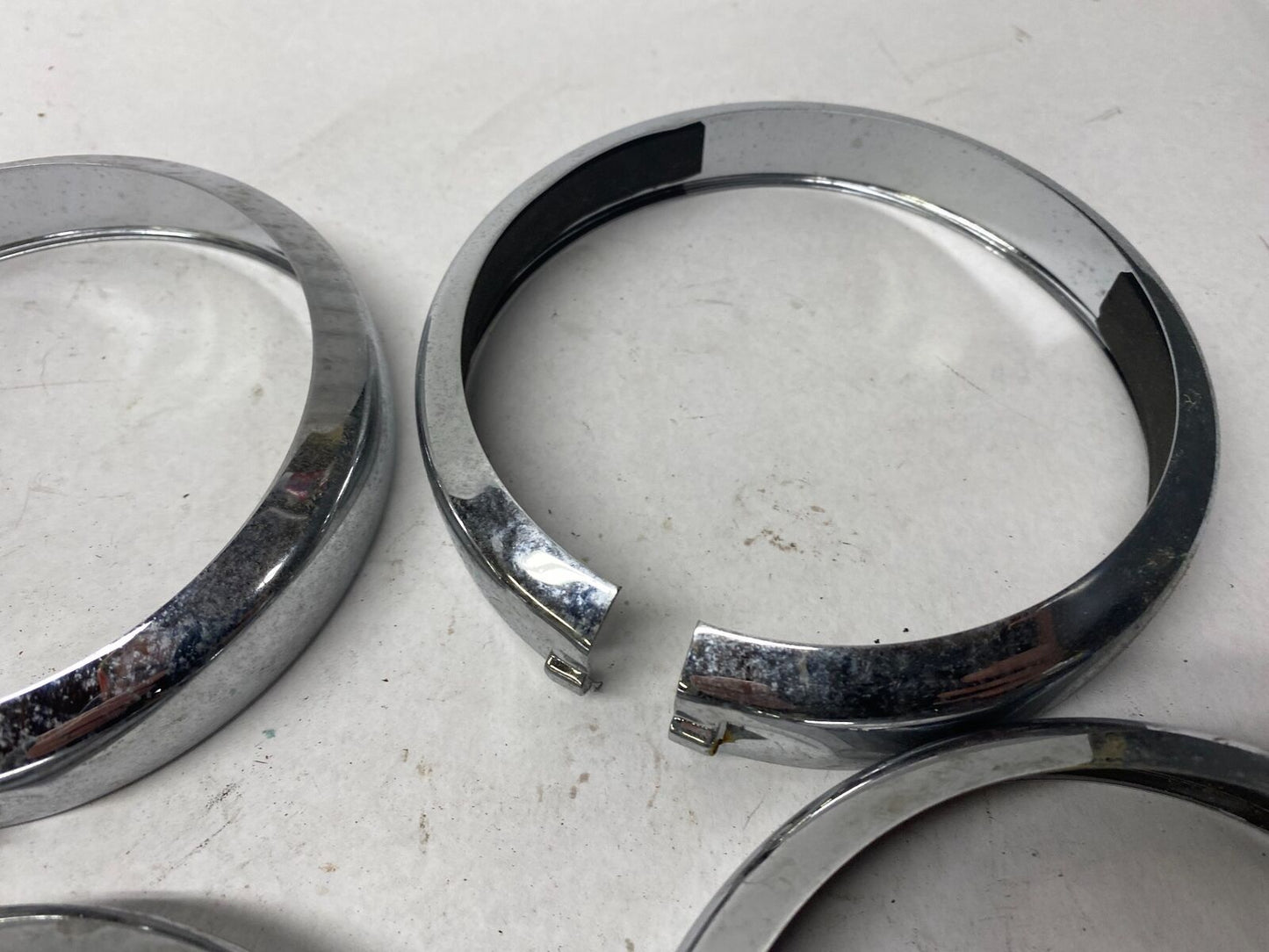 Lot of (6)  Harley Davidson Auxiliary Lamp Light Trim Rings