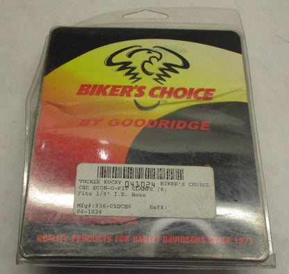 Set of (4) Biker's Choice 04-1024 Harley Davidson Econ-O-Fit Hose Clamps 1/4"