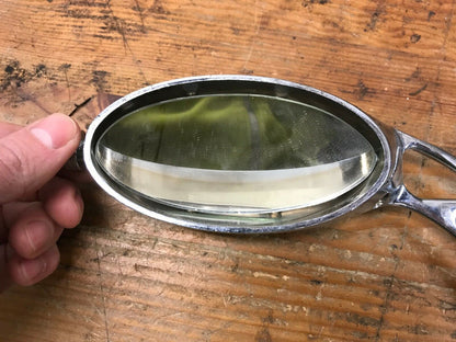 Harley Left side Rear View Mirror Chrome Slotted Arm with Unique Tilting Mirror