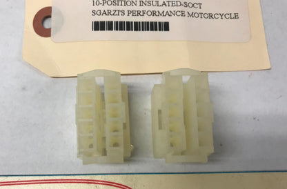 Lot (2) Harley 10 Position Insulated Sockets Connectors TR 200723