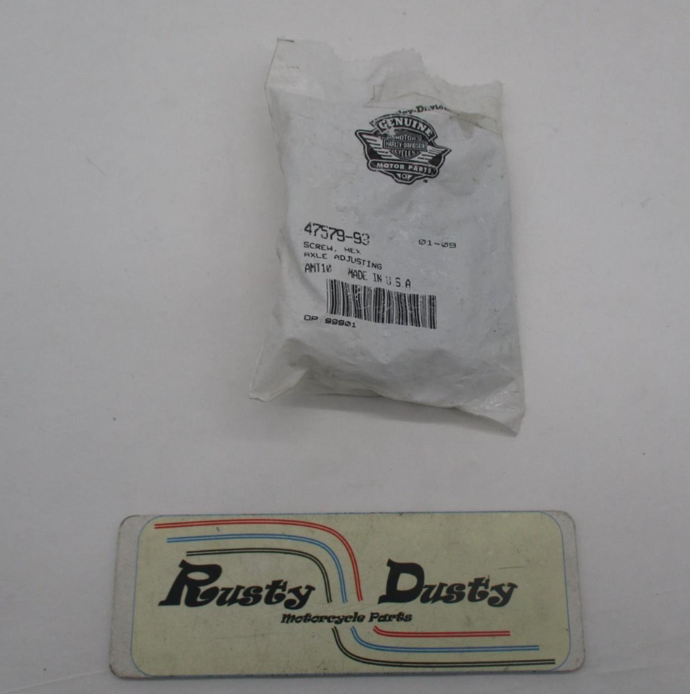 Lot of 9 Harley Davidson Genuine NOS Chrome Axle Adjusting Screws 47579-93