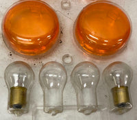 Harley Davidson Stock Turn Signal Lenses (4)+(2) Bulbs