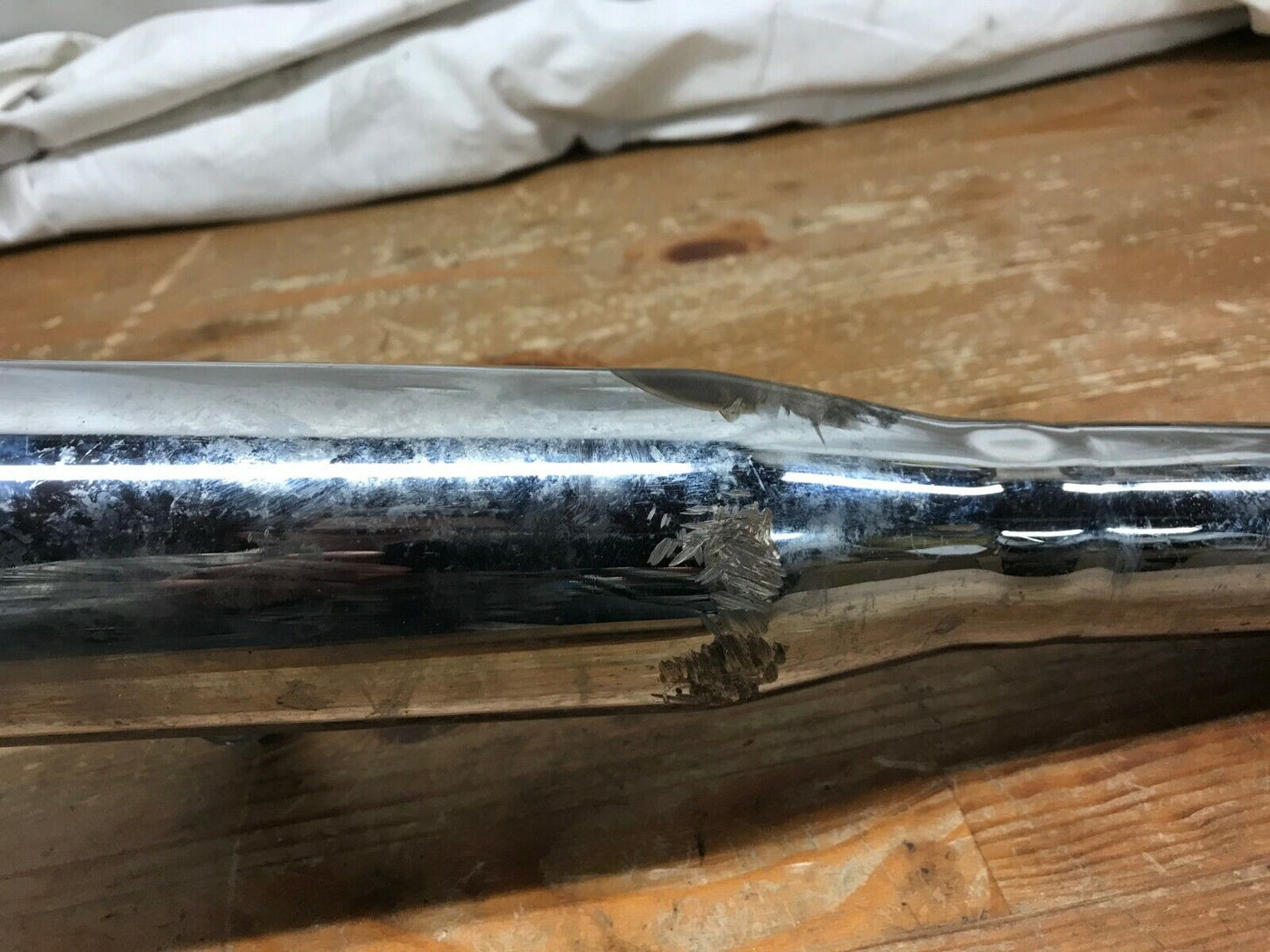 Harley Slash Cut Single Pipe Exhaust Shovelhead FX FXR Touring