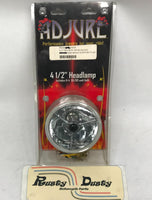 Adjure 4-1/2" Head Lamp Headlight H4 55/60 Bulb Harley