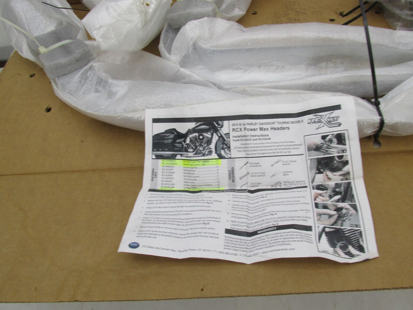 Harley RCX 2010-14 Touring Exhaust Power Max Headers RCX303C (Missing Parts)