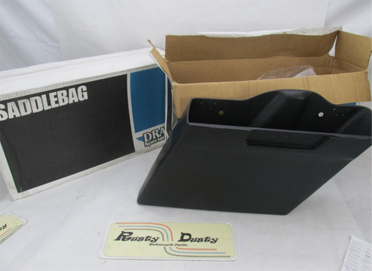 Pair of Harley Drag Specialties NOS Black Saddlebags 3501-0833 & 3501-0832