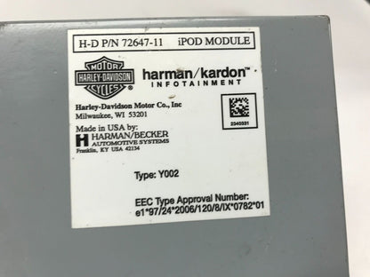 Harley Davidson Touring IPOD Module 72647-11