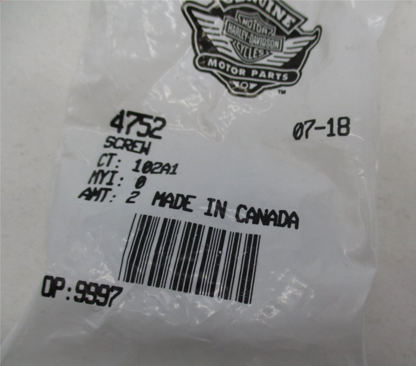 Lot of 13 Harley Davidson Genuine 7/16"-14 x 1-1/4" hex head Screws 4752
