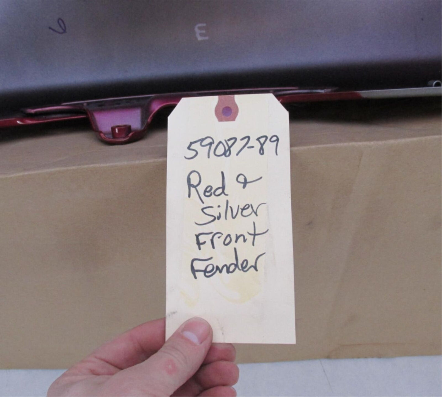 Harley Davidson Genuine NOS Red & Silver Touring Front Fender 59087-89