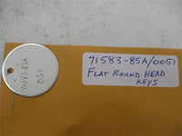 Harley Davidson Genuine NOS Flat Round Head Key Set 71583-85A Code: 0051