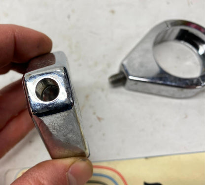 set of (2) Harley Windshield Mounting Clamps Brackets