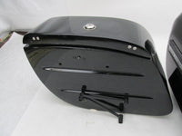 Viking Lamellar Raven Gloss Black Hard Locking Saddlebags Universal LAM 850P