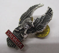 Yamaha Silver & Red Motorcycle Bike Cruiser Rider Vest Jacket Eagle Metal Pin