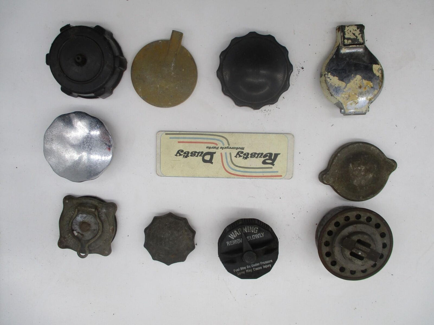 Mixed Lot of Vintage Motorcycle & Car Fuel Gas Tank Filler Lids Caps