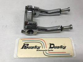 Harley Davidson Handlebar 5" Pullback Risers w/  Clamp Chrome Grooved