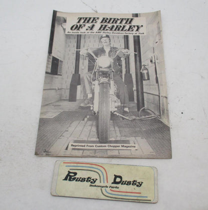 AMF Harley Brochure "The Birth of a Harley" Reprinted Custom Chopper Magazine