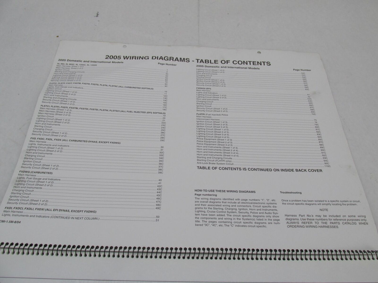 Harley Davidson 2005 Factory Wiring Diagrams 99949-05