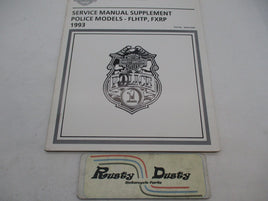 Harley Davidson Official 1993 Police Service Manual Supplement 99483-93SP