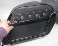 Harley Davidson Saddlemen Leather Saddlebags Luggage Bags w/ brackets Mounts