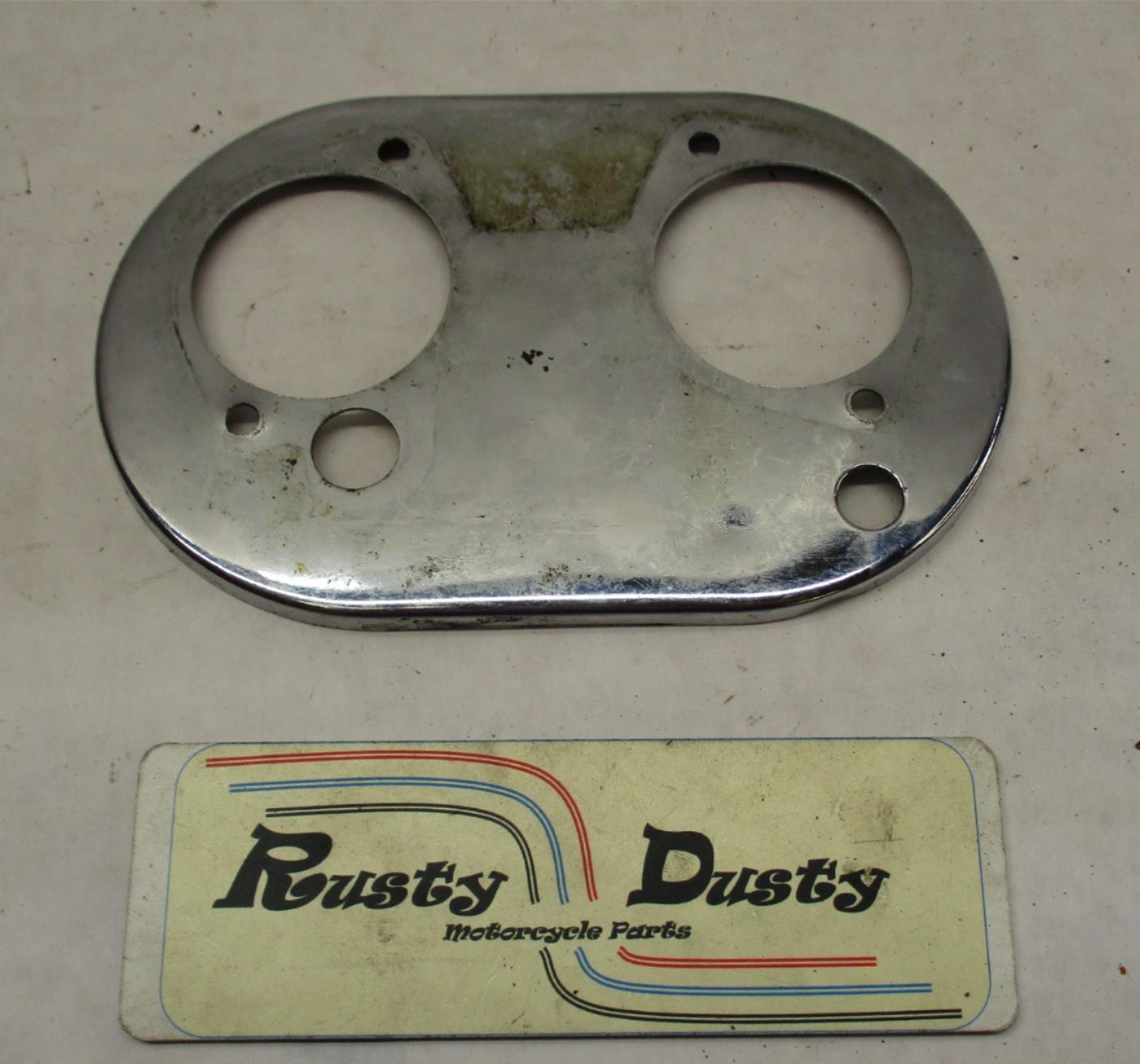 Harley Davidson Chrome Oval Dual Inlet Air Cleaner Backing Plate
